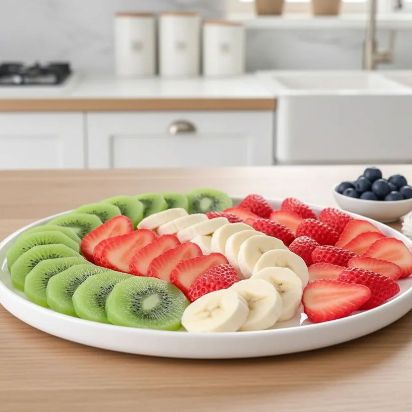 Photography Food - Irisan Buah Simulasi (Stroberi, Pisang, Kiwi),