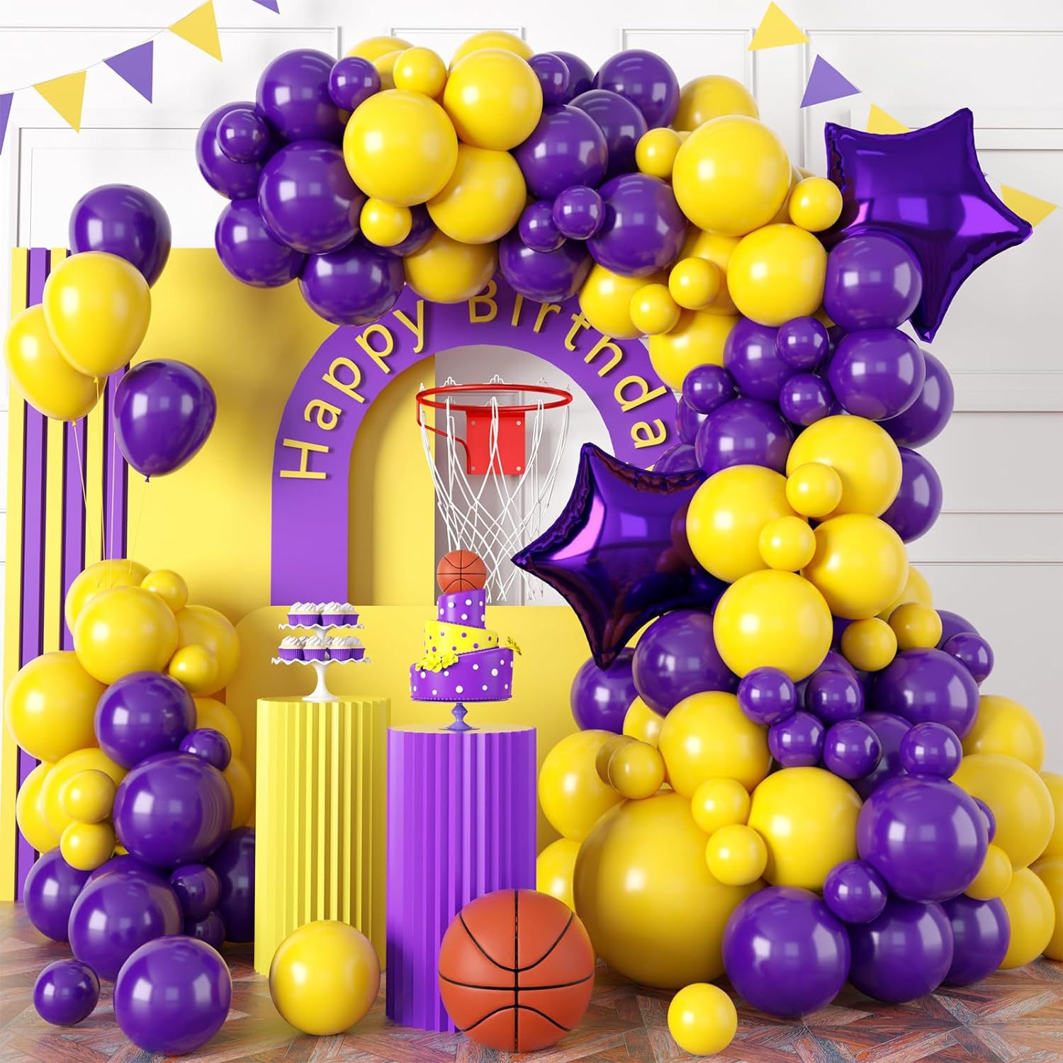 Photography Competition - Set lingkaran balon tim Dinasti emas