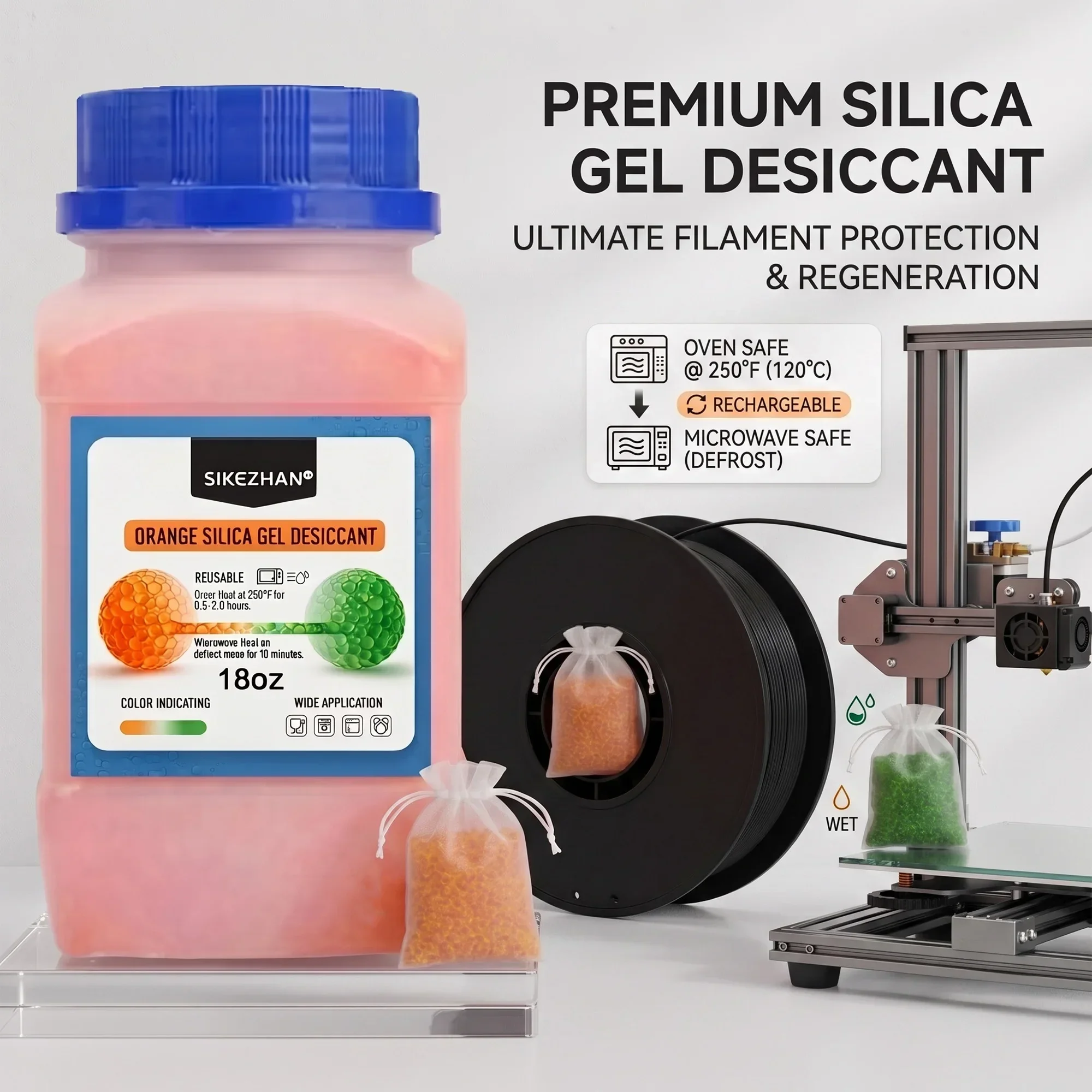 Camera Dry Cabinet - Penyerap Kelembapan Isi Ulang dengan Indikator