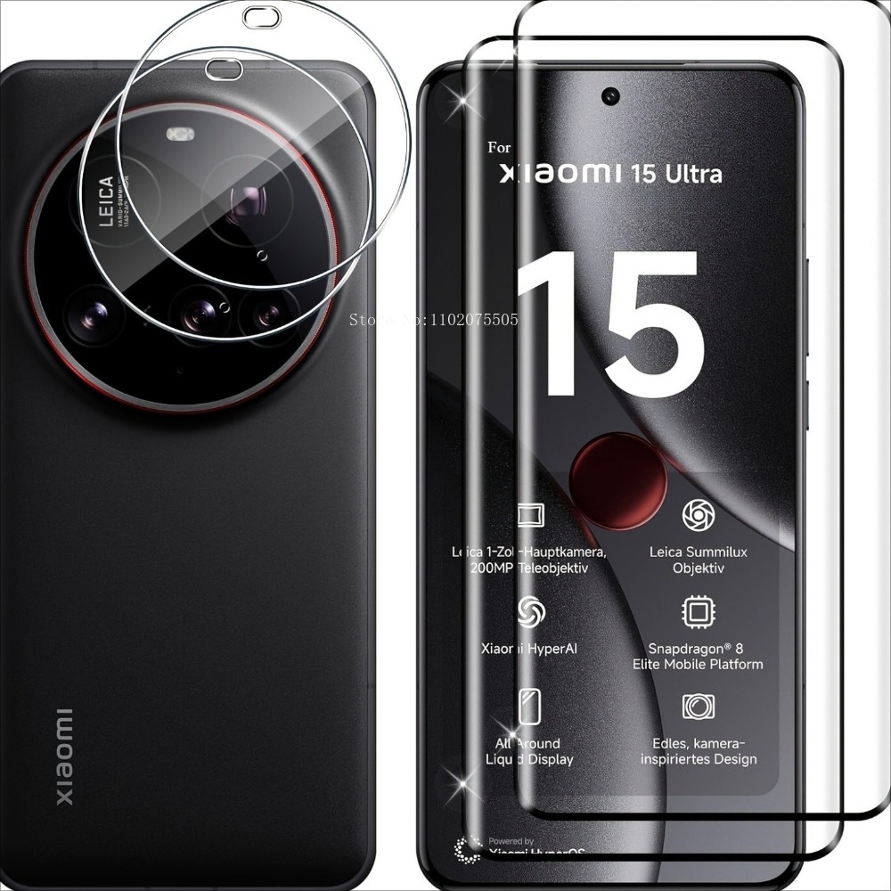 Xiaomi Photography Kit 15 Ultra - [4-In-1]2 Buah Kaca Tempered 3D +