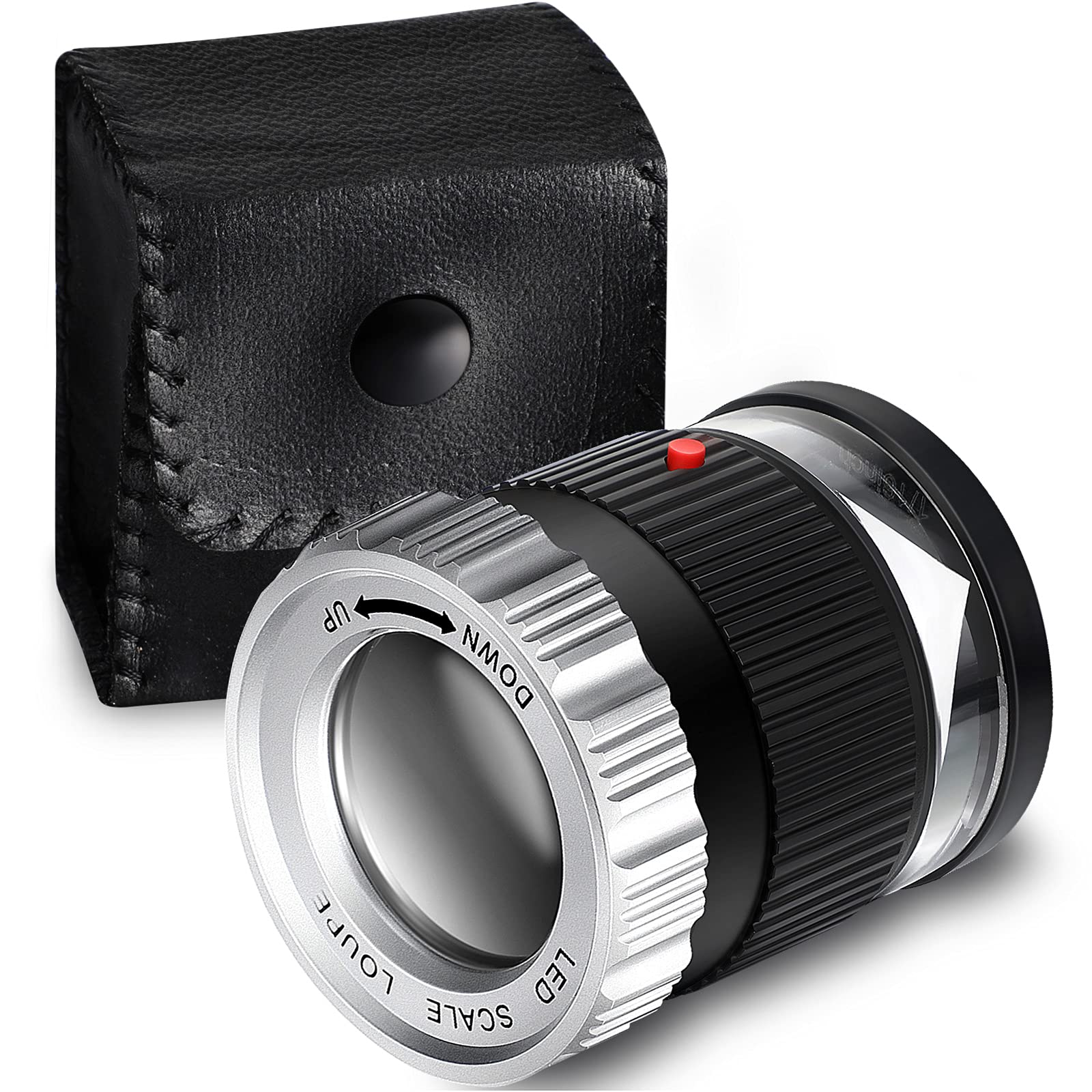 Eye Piece Magnifier - Kaca pembesar saku 30X, dengan skala,