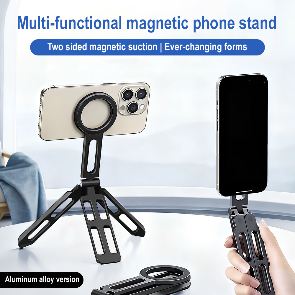 Photography Lighting - Penyangga Ponsel Magnetik Empat-sumbu 360 °