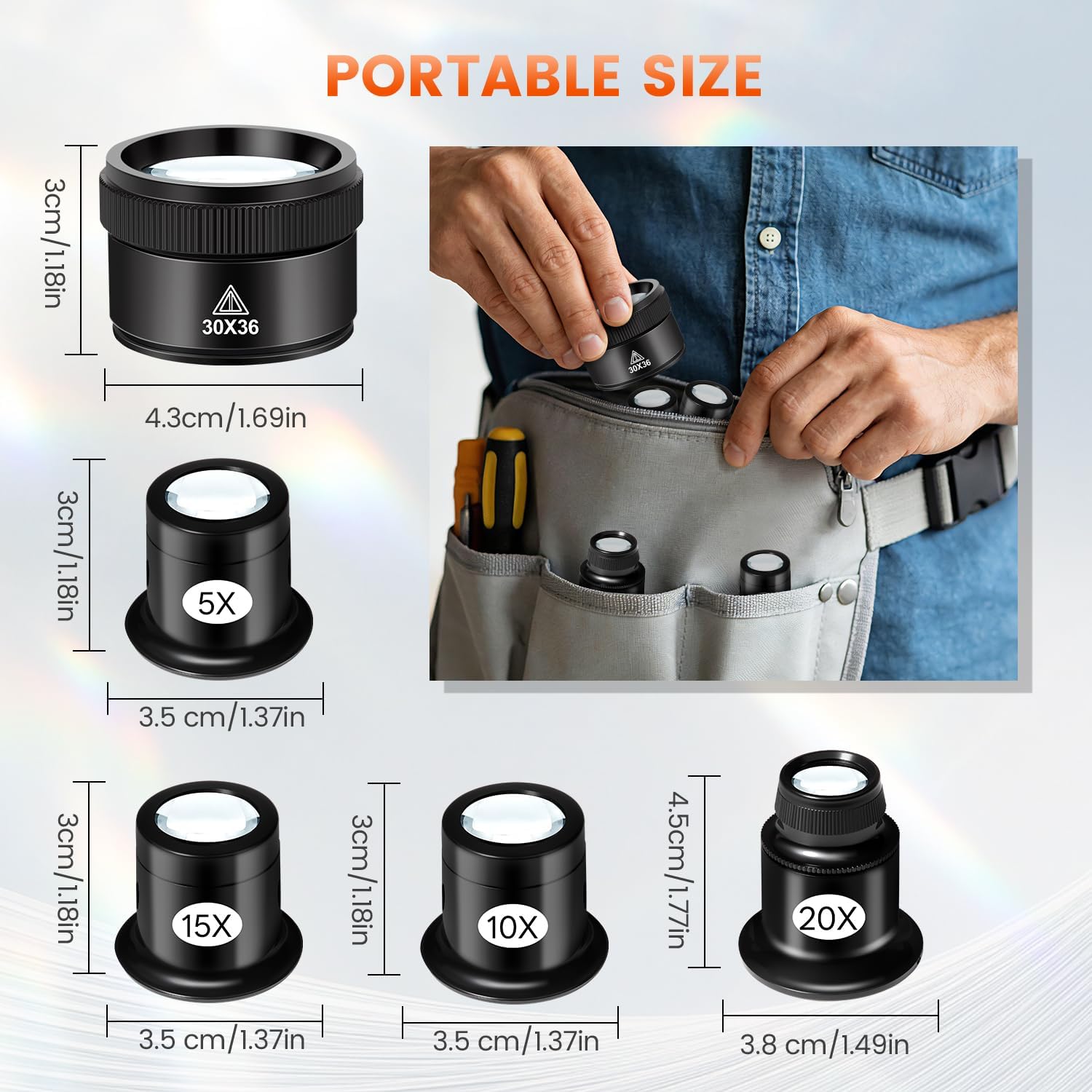 5 Buah Set Kaca Pembesar Perhi - Eye Piece Magnifier ulasan dan harga