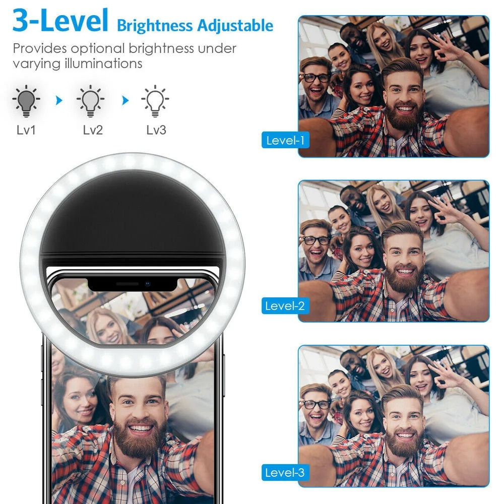 Lampu Selfie LED Isi Ulang USB - Photography Lighting ulasan dan harga