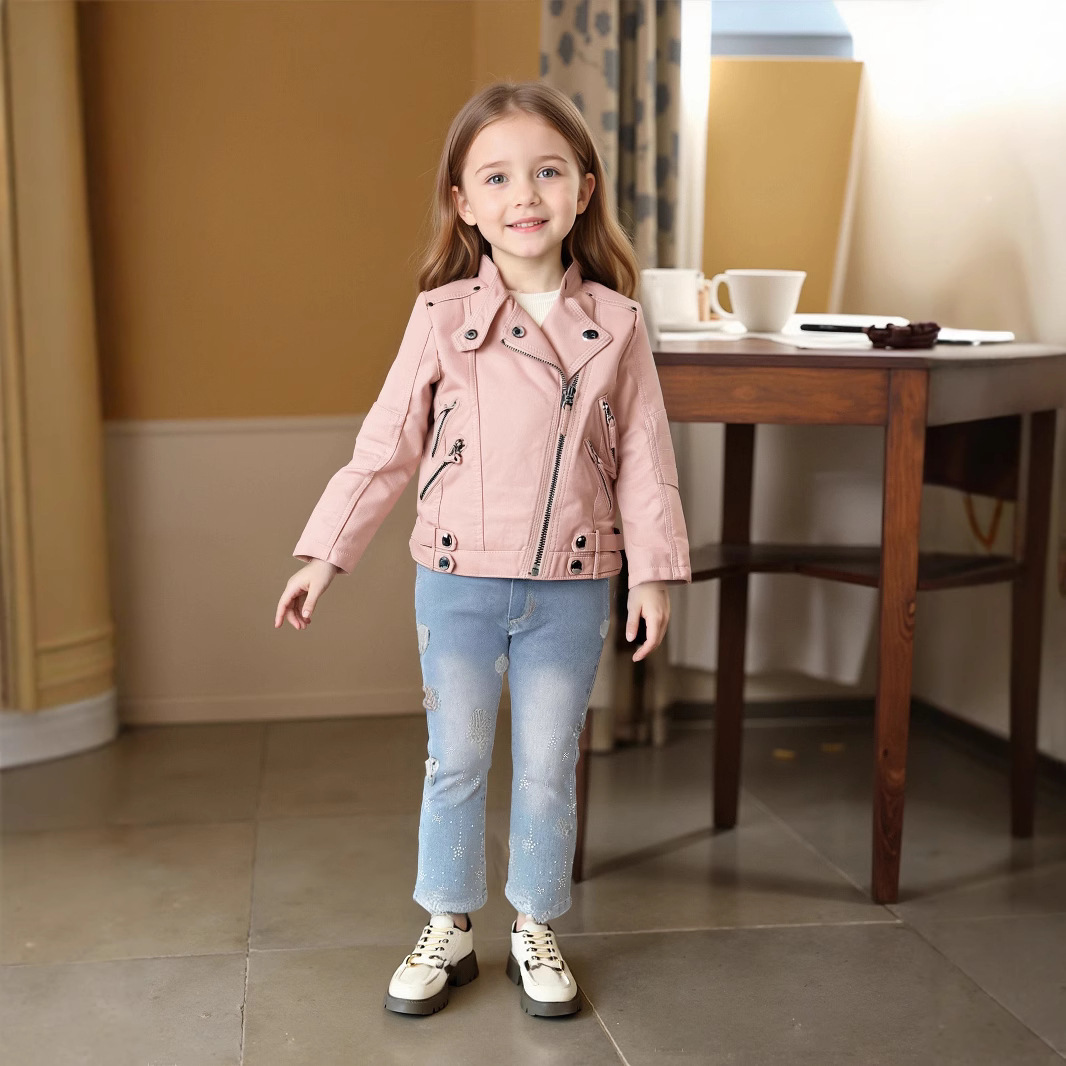Jaket Kulit PU Anak Perempuan  - Photography Street ulasan dan harga