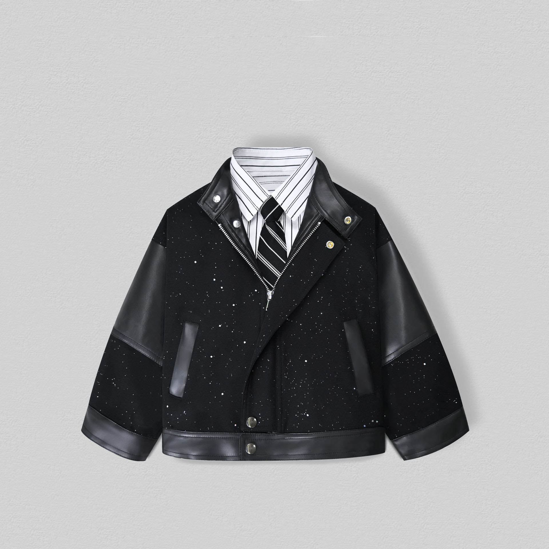 Jaket Kulit PU Berkilau untuk  - Photography Street ulasan dan harga