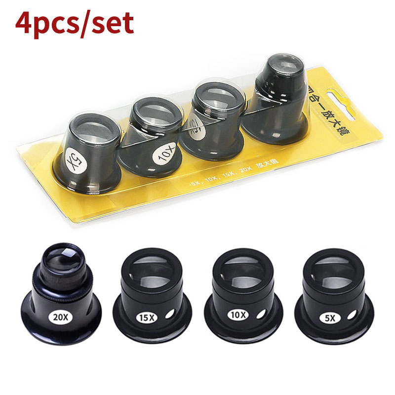 4 Buah/Set Kaca Pembesar Monok - Eye Piece Magnifier ulasan dan harga