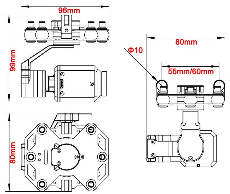 Gimbal 3-axis Tarot TL3T20 640 - Photography Drone ulasan dan harga